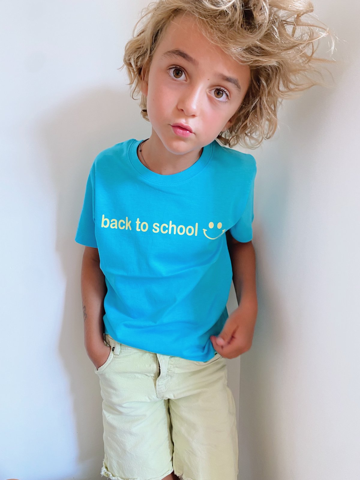 Image of Tee Shirt Back to School Bleu/jaune