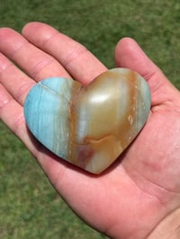 Image 6 of Blue Calcite Heart #2536