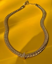 Image 2 of THICK CURB FLAT CHOKER WITH CZ BAR 