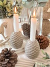 Natural Pinecone Candle Holders ( Set or Singles )