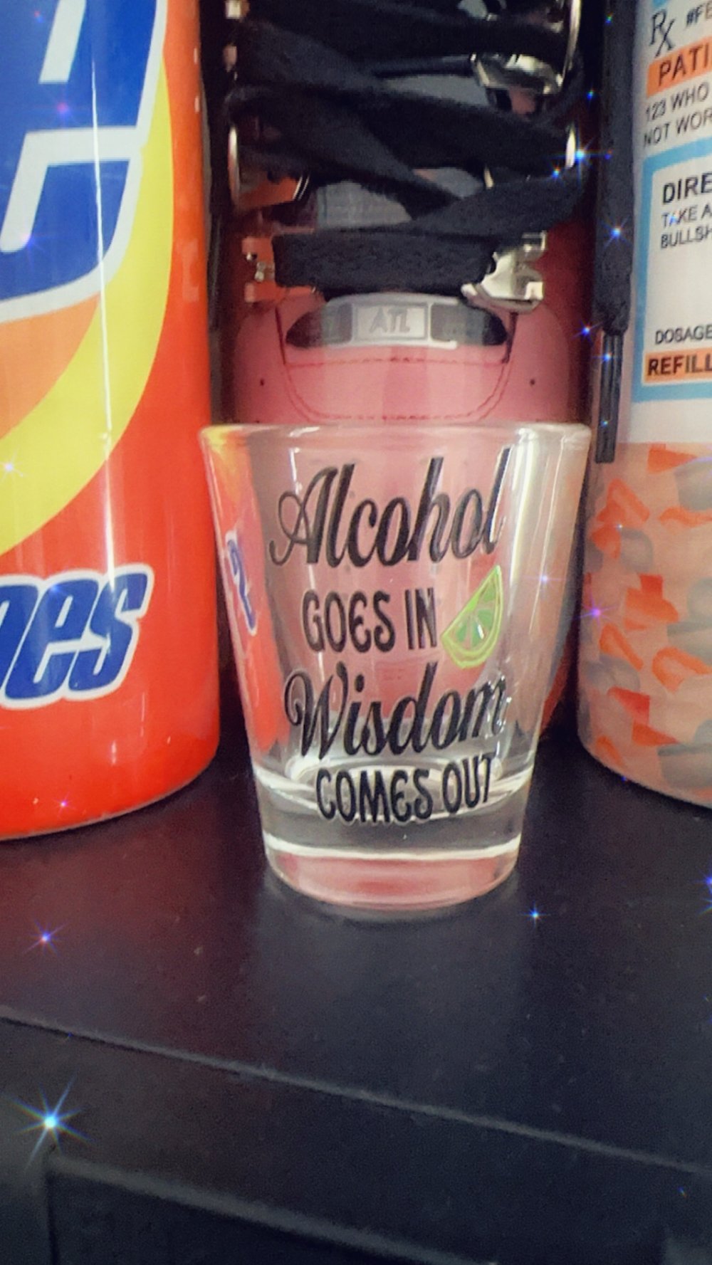 Image of Pick a custom Shot glass options are below