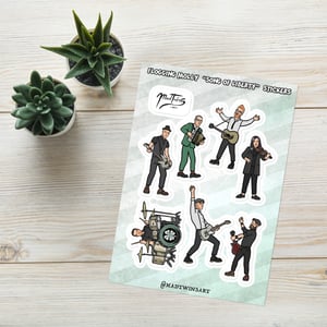 Image of Flogging Molly Cartoon Sticker sheet