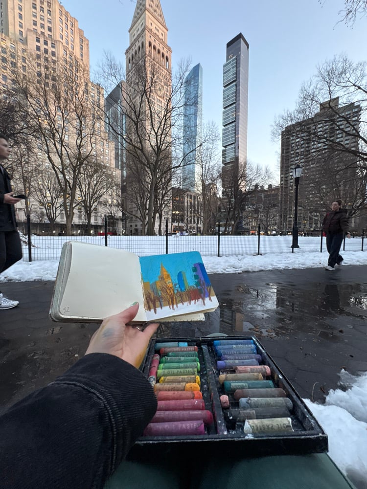 Image of nyc madison square park 5x5 mini art print