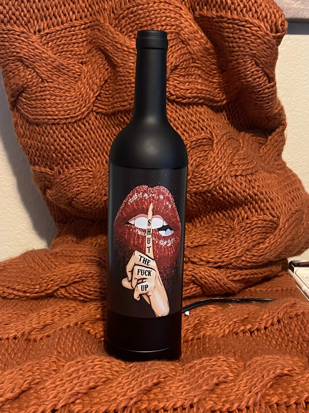 Image of STFU Wine Bottle Wax Burner 