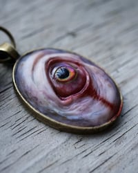 Image 12 of Color Shift Eye glow in the dark pendant OOAK
