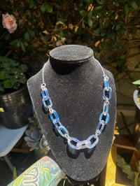 Image 2 of 18.5” Moonstone + Pink Chain Short Necklace