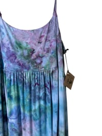Image 3 of XL Jersey Knit Long Sundress in Mermaid Watercolor Ice Dye