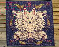 Image 1 of Wolves & Wildflowers V.2 Tapestry