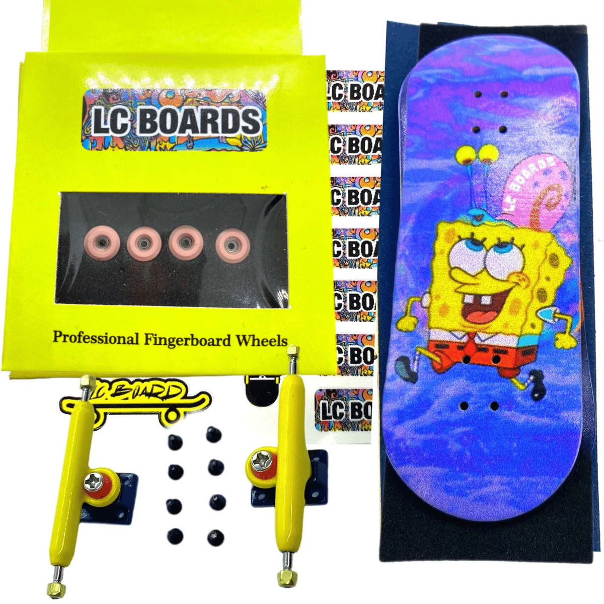LC BOARDS Fingerboard 98x34 Complete DGK Graphic With Foam Grip Tape LC Boards Fingerboards