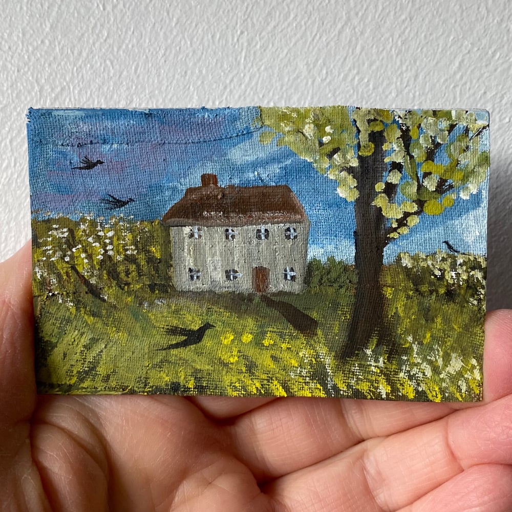 Image of and suddenly it was spring - tiny painting
