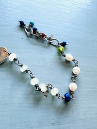 Image 20 of prehnite and pearl charm bracelet