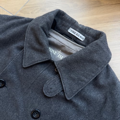 Image of AW 1998 Stone Island Dual Layer Wool Pea Coat, Size Medium