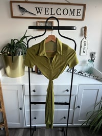 Image 1 of Green sexy cut out dress 