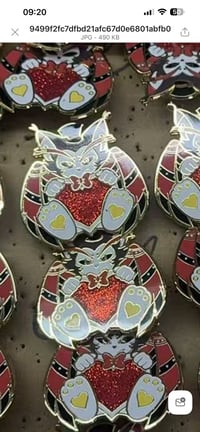 Image 2 of PREORDER Hazbin Hotel - Husk heart Enamel Pin badge