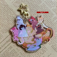 Image 5 of Jojokitty bizzare teacup cats - acrylic keychain!