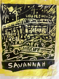 Image 4 of Savannah tourism  16x16  block print