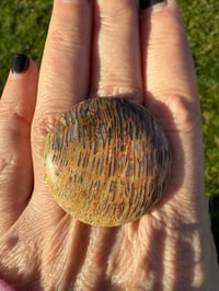 Round Agate Ring for Stacey with wrap band size 8