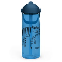 Image 8 of Flip straw water bottle zebra 
