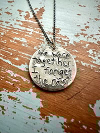 Image 15 of green sapphire pendant with handwritten quote