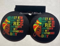 Image 2 of X-Large Juneteenth Earrings 