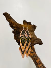 Image 3 of Mini pink feather earrings 
