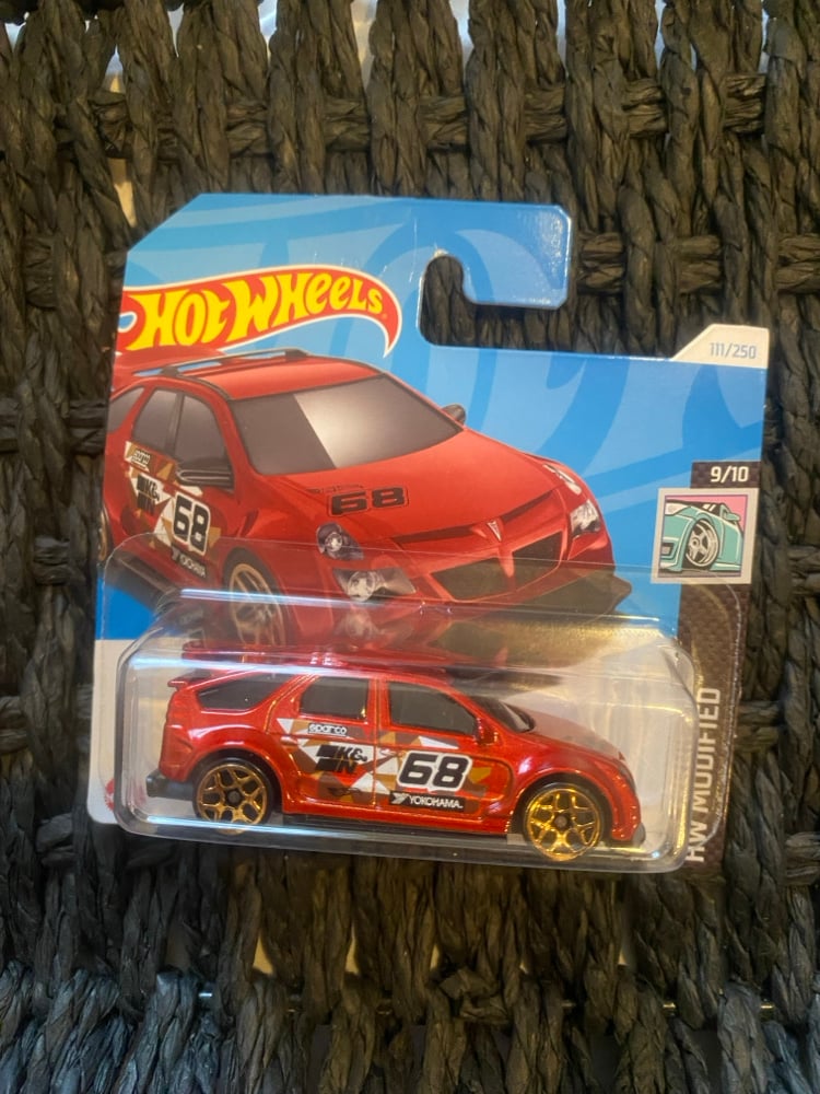 Image of Hot Wheels toy car racer red 111/250