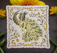 Image 3 of (Transparent) Floral Goat Sticker