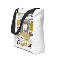 Image 2 of All-Over Print Tote Bob Ross