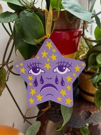 Crying Star Purple Wall Hanging