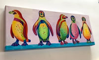 Image 2 of Rainbow Penguin Parade Print