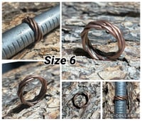 Image 1 of Pounded Copper Wire Rings Choose Your Size