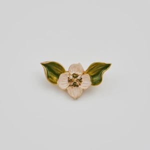 Image of Fable Enamel Poppy Anemone Brooch