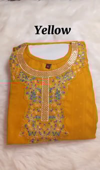 Image 5 of Pakistani Kurtha Set with Organza Shawl - Design #17