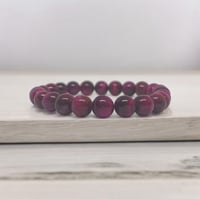 Pink Tiger Eye Stone Bracelet