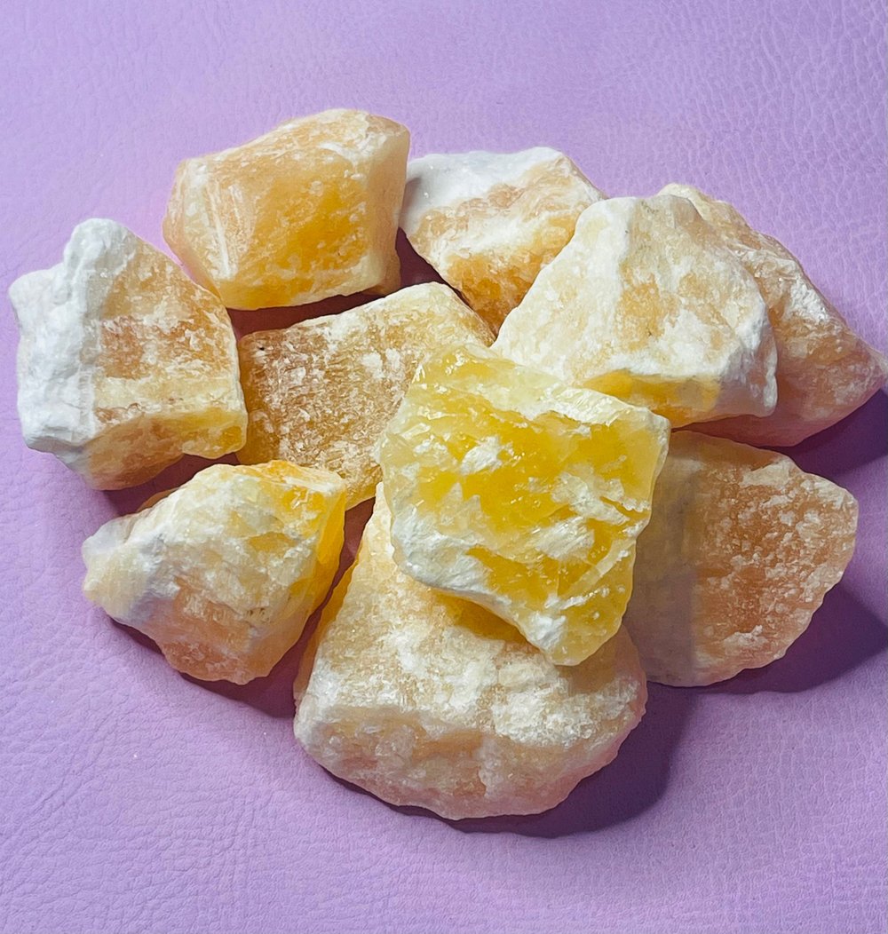 Image of Orange calcite raws