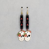Skull + Rose Byzantine Earrings 