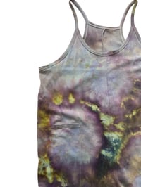 Image 8 of S/M Knit Pocket Playsuit in Muted Watercolor Orb Ice Dye