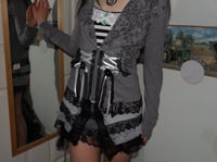 Image 1 of Zip down lace hoodie<3 