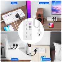 Image 4 of ZigBee Wifi Power Strip Australian Plug Tuya Smart Plug Smart Home Extension Cord Voice Control Work