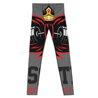 Image 1 of BOSSFITTED Grey Red and Black AOP Men's Compression Pants