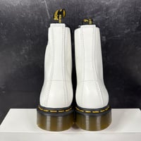 Image 3 of DR DOC MARTENS 1460 WOMENS SMOOTH LEATHER LACE UP BOOTS SIZE 8 WHITE 8 EYE SLIP RESISTANT NEW