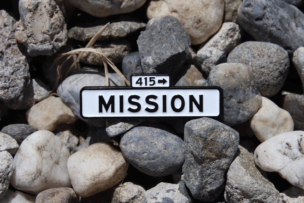 Image of San Francisco Street Sign Mission Enamel Pin