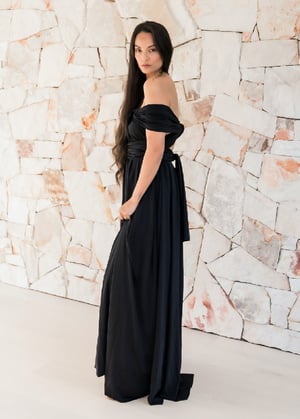 Image of Bandeau & Wrap infinity Dress. Black. Size S. By Tania Olsen.