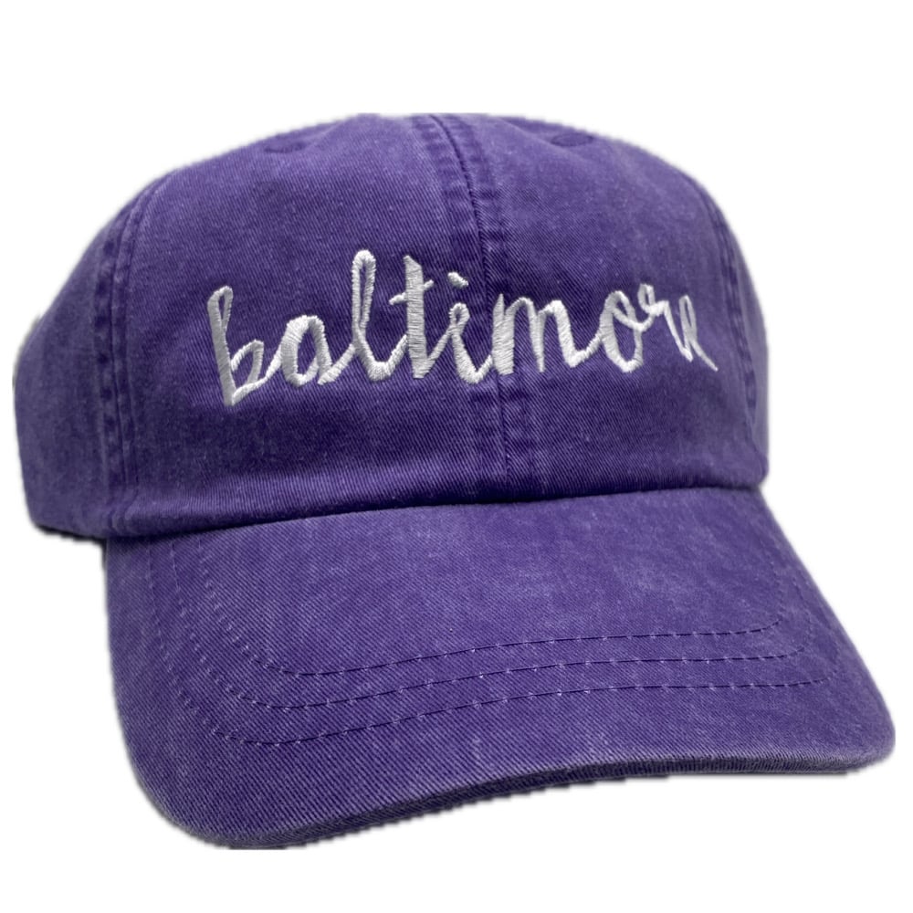 Image of Baltimore Script Dad Hat (free shipping)