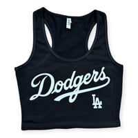 Black Crop Racerback Tank  