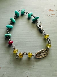 Image 2 of Campitos and green garnet SHINE charm bracelet