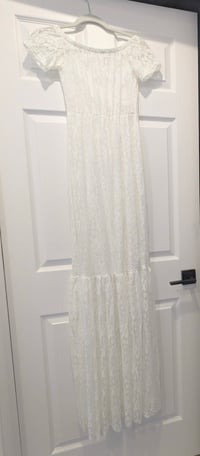 Image 2 of Wedding Season Ivory Lace Maternity Maxi Dress