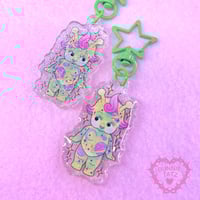 Alien Kewpie Glitter Keyring 