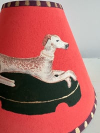 Image 4 of The Augustus - hand painted fabric lampshade, 25cm base width