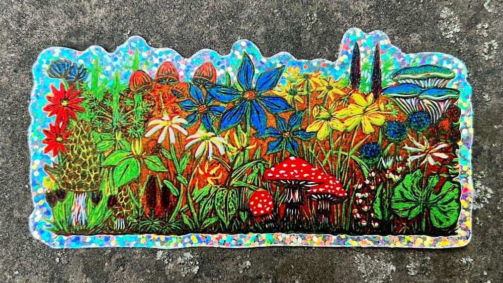 Image of Springtheme glitter sticker